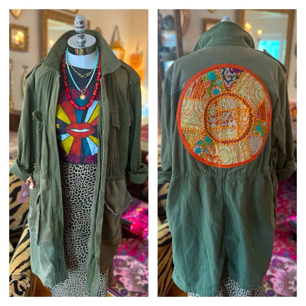 Reworked Utility Boho Jacket